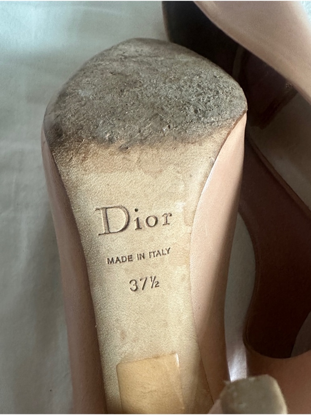 Dior Beige Leather Pointed Toe Pumps - Picture 3 of 8